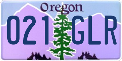 OR license plate 021GLR