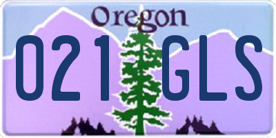 OR license plate 021GLS