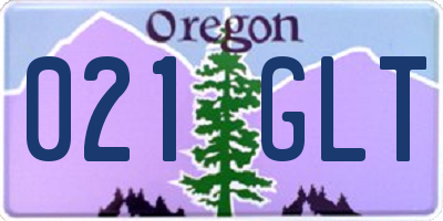 OR license plate 021GLT