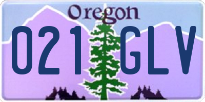 OR license plate 021GLV