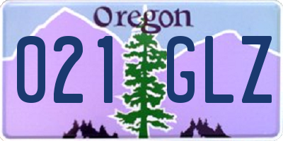 OR license plate 021GLZ