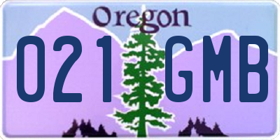 OR license plate 021GMB