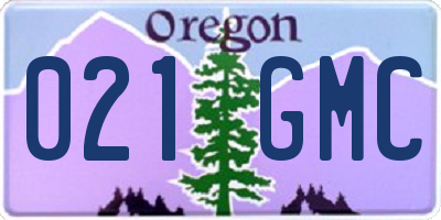 OR license plate 021GMC