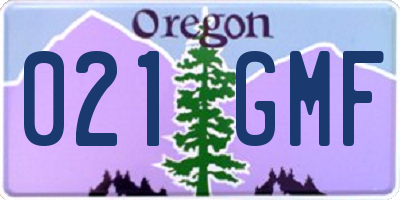 OR license plate 021GMF