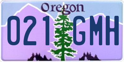 OR license plate 021GMH
