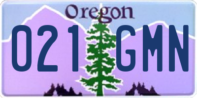 OR license plate 021GMN