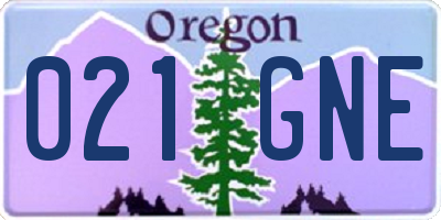 OR license plate 021GNE