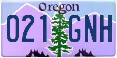 OR license plate 021GNH