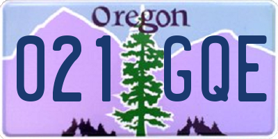 OR license plate 021GQE