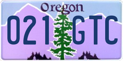 OR license plate 021GTC