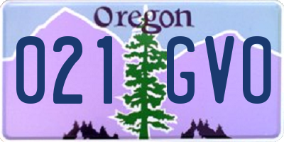 OR license plate 021GVO