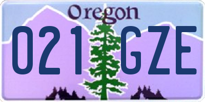 OR license plate 021GZE