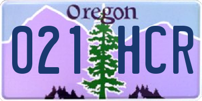 OR license plate 021HCR
