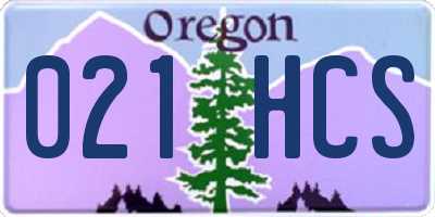 OR license plate 021HCS