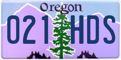 OR license plate 021HDS