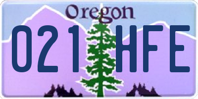 OR license plate 021HFE