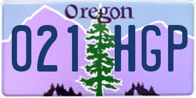 OR license plate 021HGP