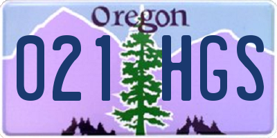 OR license plate 021HGS