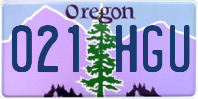 OR license plate 021HGU