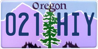 OR license plate 021HIY