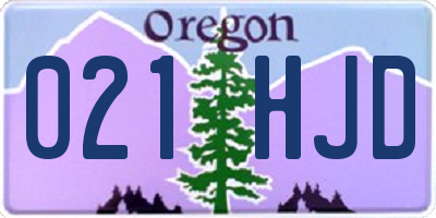 OR license plate 021HJD