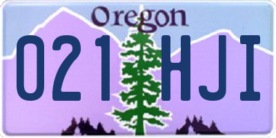 OR license plate 021HJI