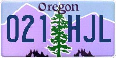 OR license plate 021HJL