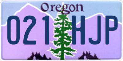 OR license plate 021HJP