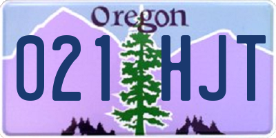 OR license plate 021HJT