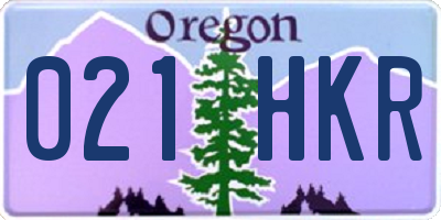 OR license plate 021HKR
