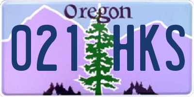 OR license plate 021HKS