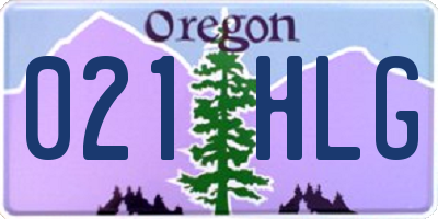 OR license plate 021HLG