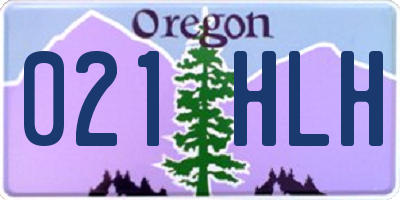 OR license plate 021HLH