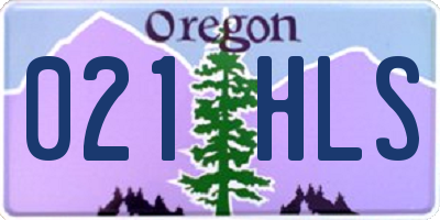 OR license plate 021HLS