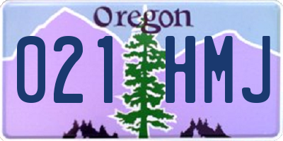 OR license plate 021HMJ
