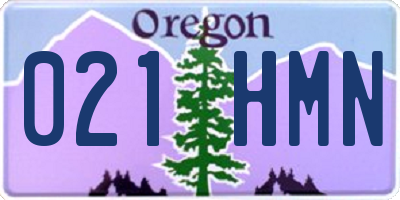 OR license plate 021HMN