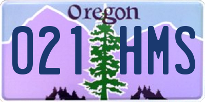 OR license plate 021HMS