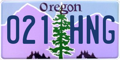 OR license plate 021HNG