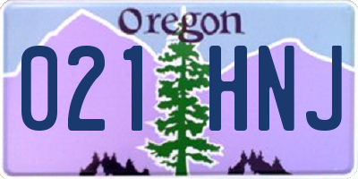 OR license plate 021HNJ