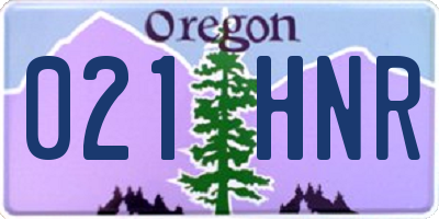 OR license plate 021HNR