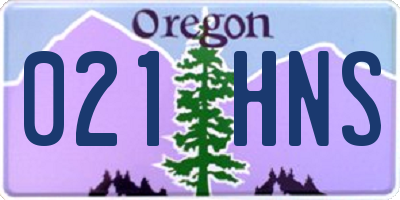 OR license plate 021HNS