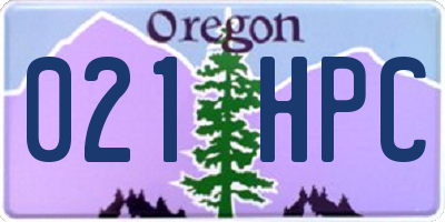 OR license plate 021HPC