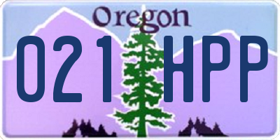 OR license plate 021HPP