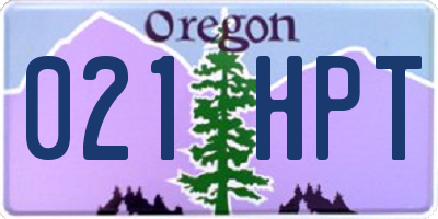 OR license plate 021HPT