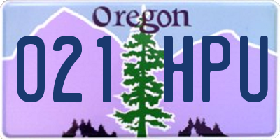 OR license plate 021HPU
