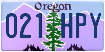OR license plate 021HPY