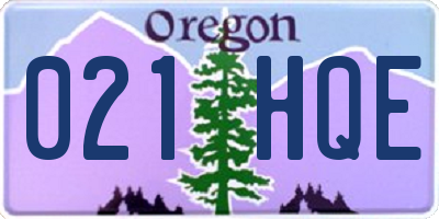 OR license plate 021HQE