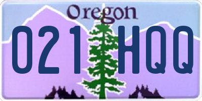 OR license plate 021HQQ