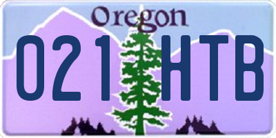 OR license plate 021HTB