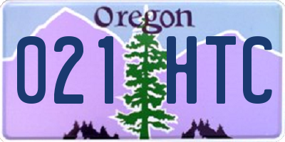 OR license plate 021HTC